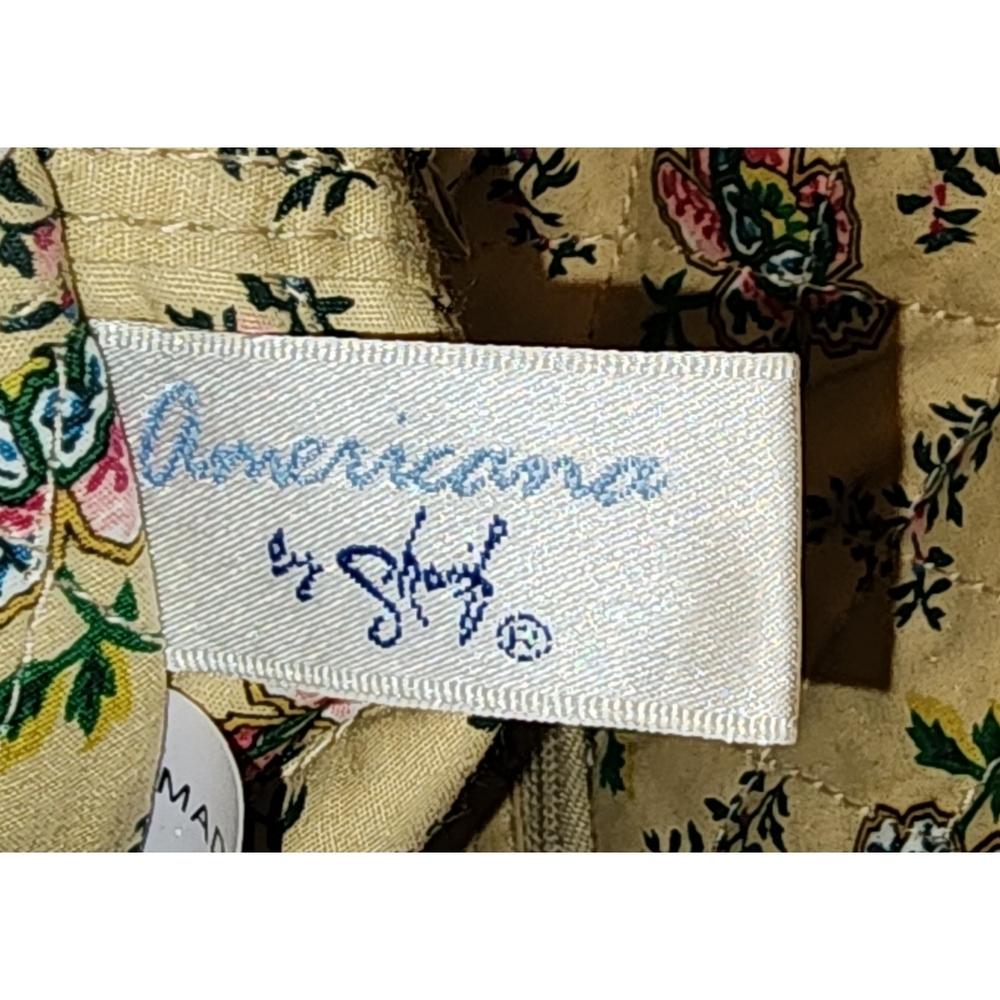Americana by Sharif Women's Backpack Beige Multi-Colored Floral Like-New! - Picture 12 of 12